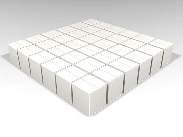 Cajas blancas — Foto de Stock