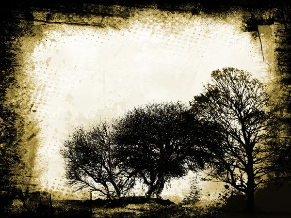 Grunge árboles —  Fotos de Stock