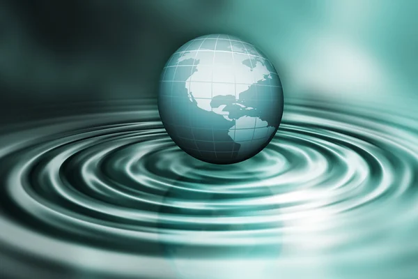 A víz hullámai Globe — Stock Fotó
