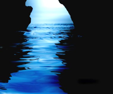 Watery cave clipart