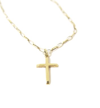 Simple gold cross clipart