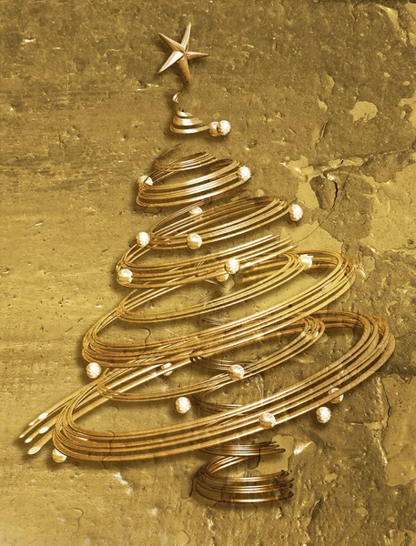 Grunge vánoční strom — Stock fotografie