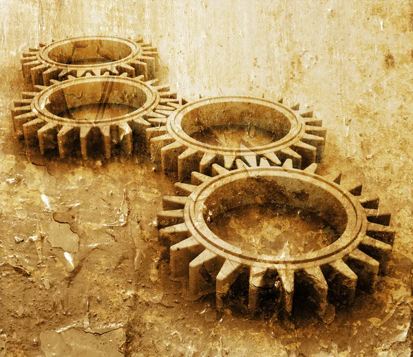 Grunge gears — Stock Photo, Image
