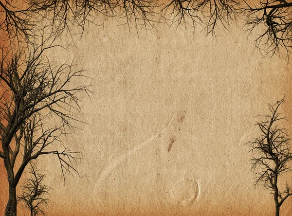 Grunge 树 — 图库照片