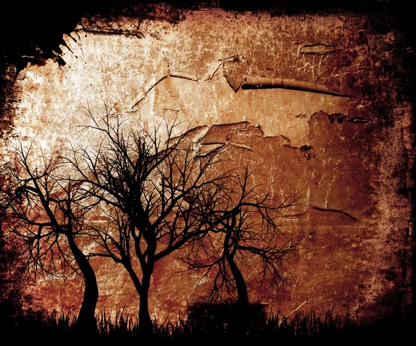 Grunge-Bäume — Stockfoto