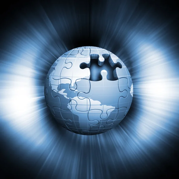 Jigsaw globe — Stock Photo, Image