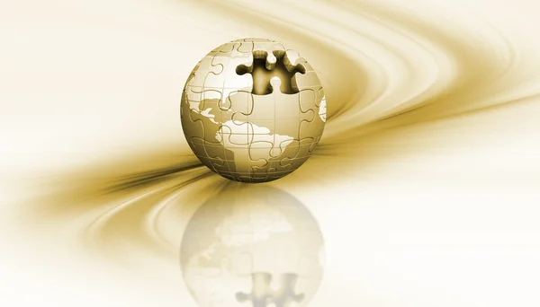 Jigsaw globo — Foto de Stock