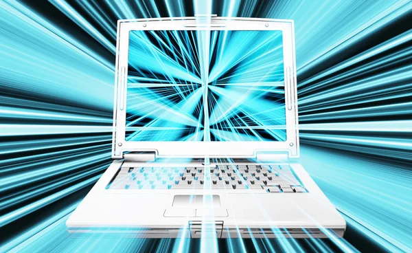 Laptop abstract — Stockfoto