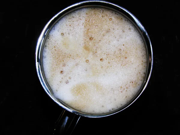 Café - café Latte Cappuccino copo, vista superior — Fotografia de Stock