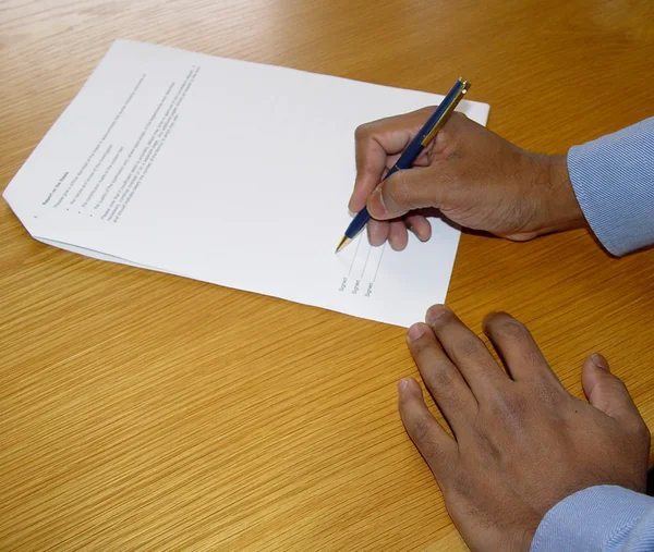 Imzalama sözleşmesi — Stok fotoğraf