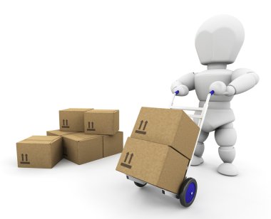 Moving boxes clipart