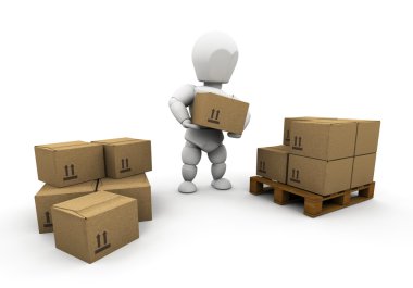 Stacking boxes clipart