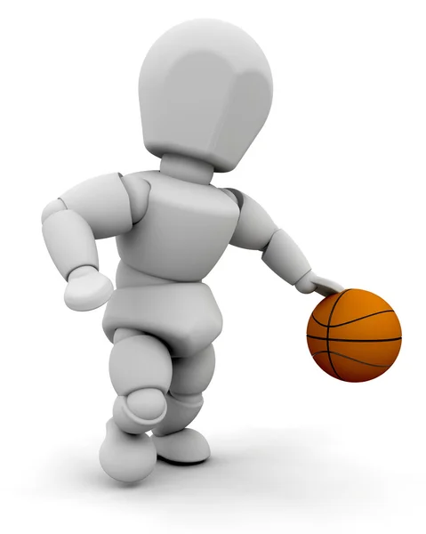 Person med basket — Stockfoto