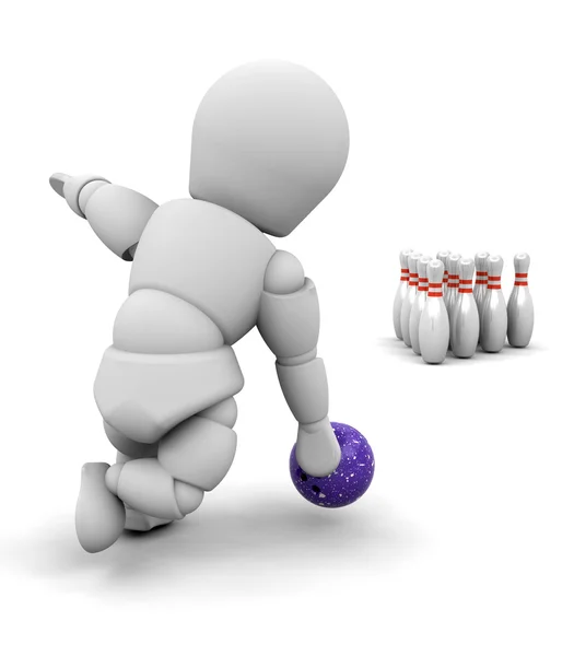 Ten pin bowling — Stock Photo, Image