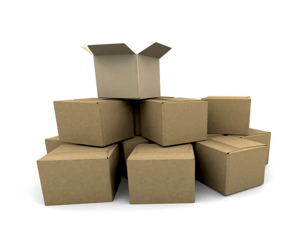 Montón de cajas — Foto de Stock