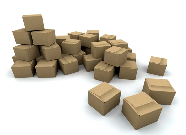 Montón de cajas — Foto de Stock