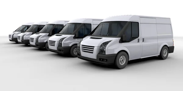 Fleet of delivery vans — Stock Photo, Image