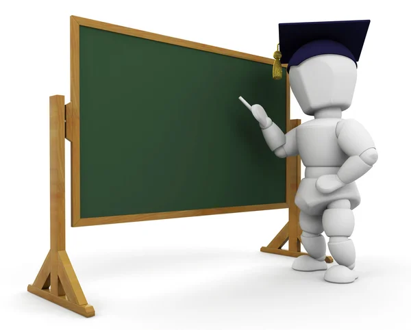 Lärare på blackboard — Stockfoto