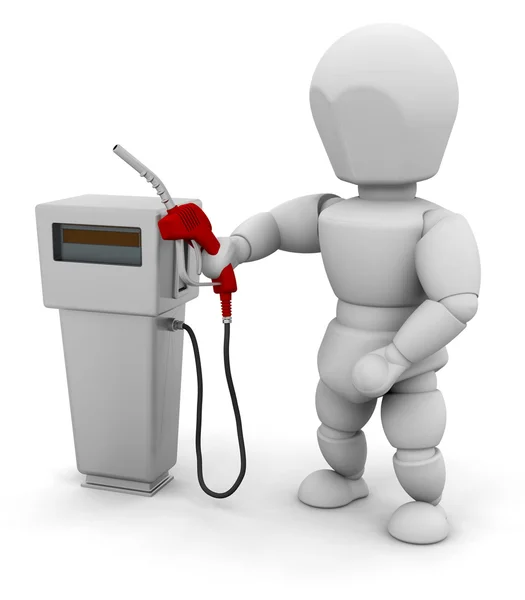 Person at a fuel pump — Stock Photo, Image