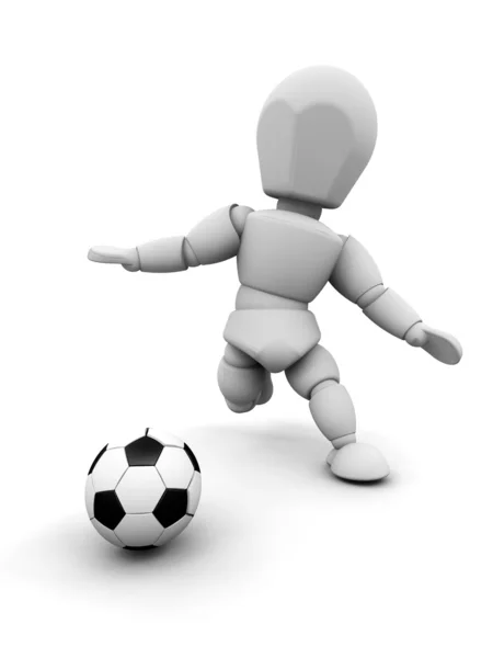 Άτομο με ποδοσφαίρου — Φωτογραφία Αρχείου