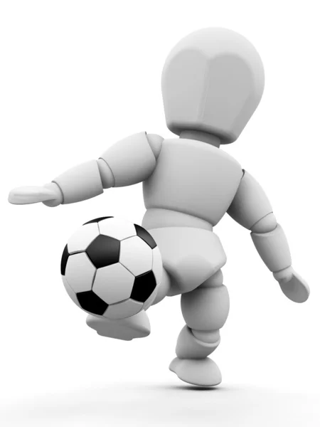 Persona con fútbol — Foto de Stock