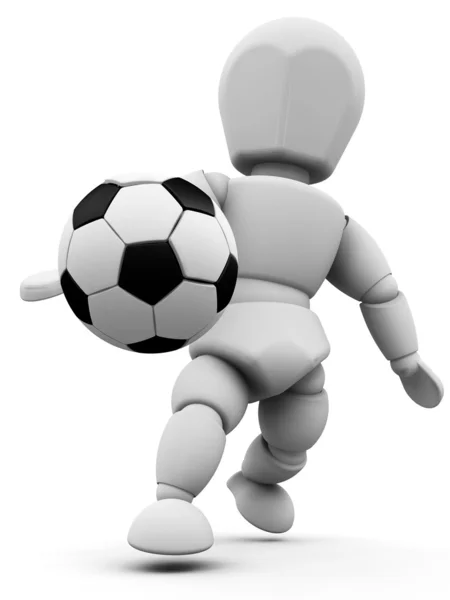 Άτομο με ποδοσφαίρου — Φωτογραφία Αρχείου