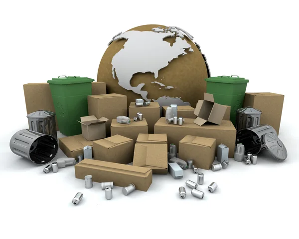 Global recycling — Stock Photo, Image