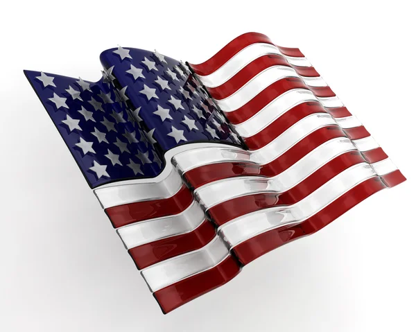 Üveg amerikai zászló — Stock Fotó