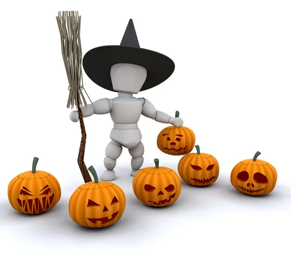 Halloween häxa — Stockfoto