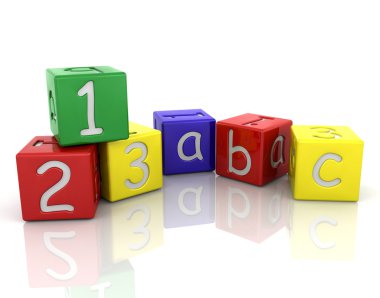 Baby's building blocks clipart