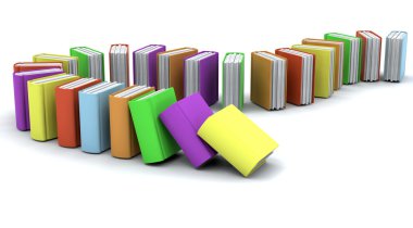3d of a stack of books clipart