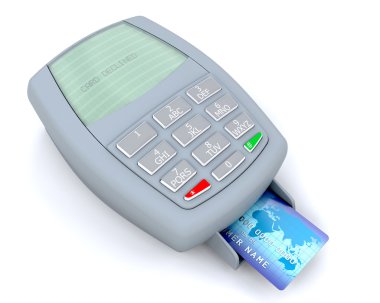 Credit card machine clipart