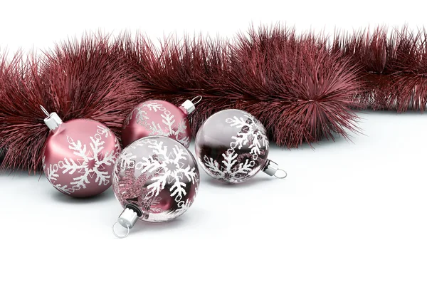 Baubles and tinsel — Stock Photo, Image