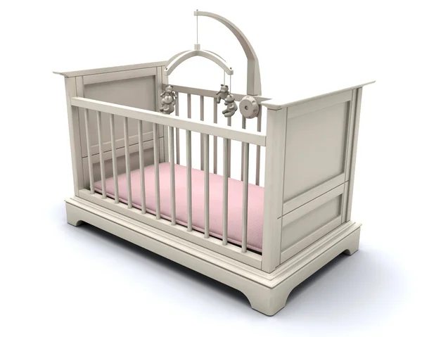 女の赤ちゃんのためのベッド — ストック写真