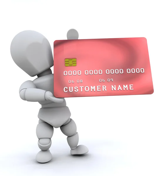 Pessoa com cartão de crédito — Fotografia de Stock