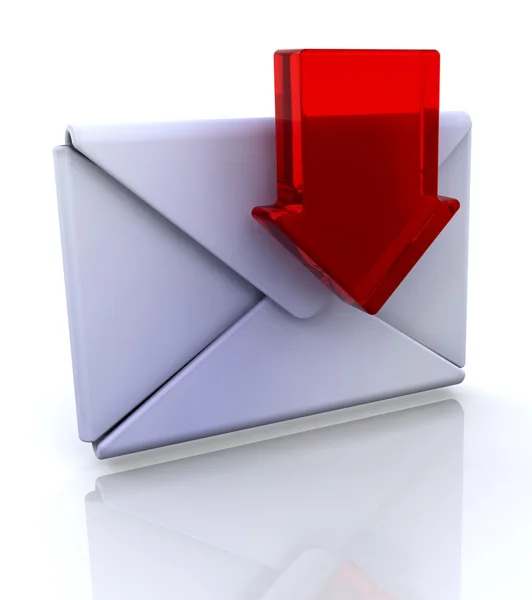 Baixar ícone de correio — Fotografia de Stock