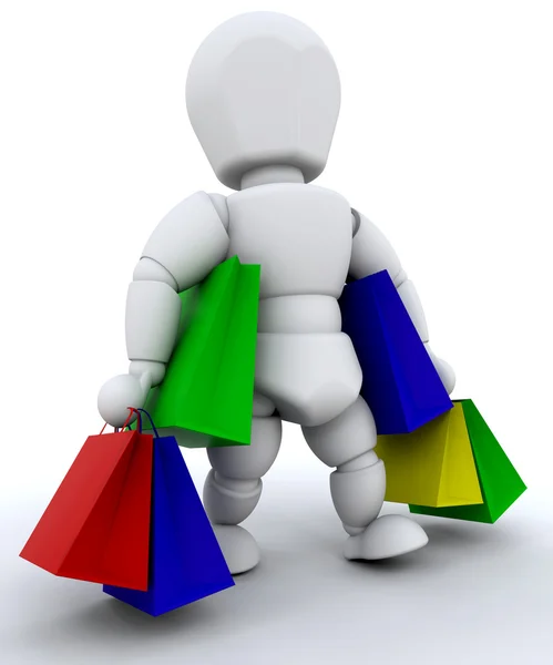 Person with shopping bags — Stock Photo, Image