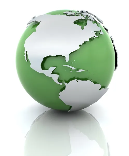 Grüner Globus — Stockfoto
