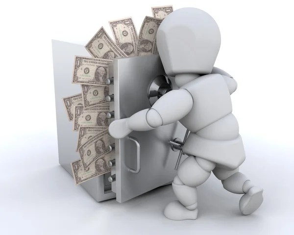 Stashing money — Stock Photo, Image