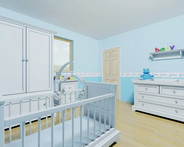 Poikavauvan lastenhuone — kuvapankkivalokuva