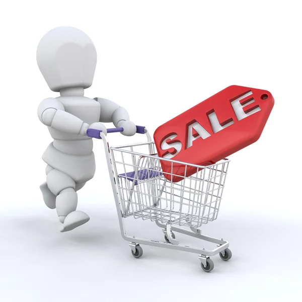 Shopping in the sales — Stock Photo, Image
