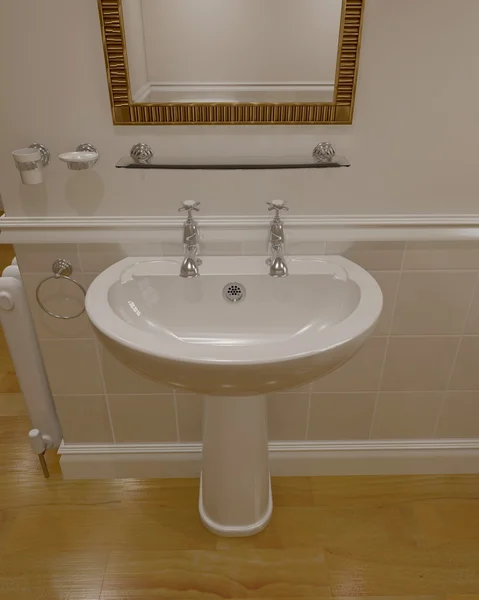 3d renderizado de baño contemporáneo — Foto de Stock