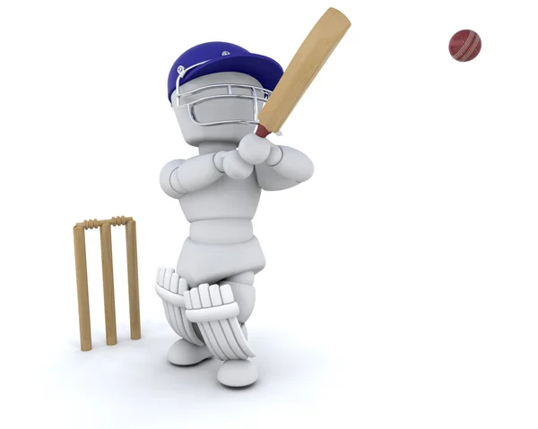 Man spelen cricket — Stockfoto