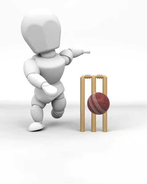 Mann spielt Cricket — Stockfoto