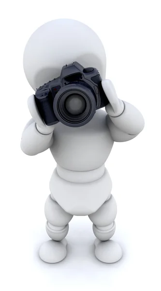 Hombre usando cámara — Foto de Stock