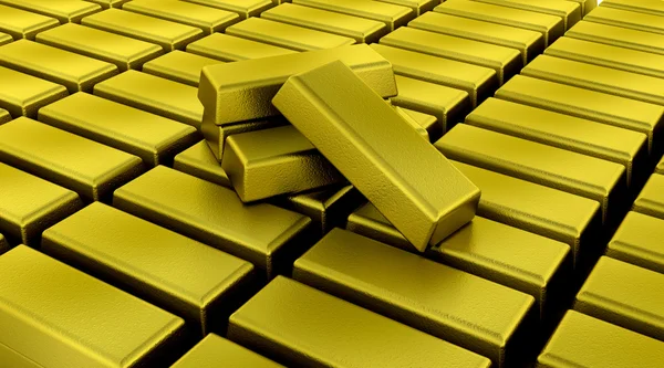 Barras de ouro bullion — Fotografia de Stock