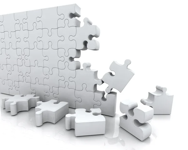 Megoldásában jigsaw puzzle — Stock Fotó