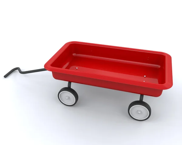 Vagão vermelho de brinquedo — Fotografia de Stock