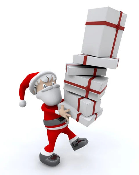 圣诞老人和礼物 — 图库照片