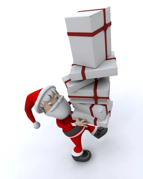 Santa and gifts — Stock Photo, Image